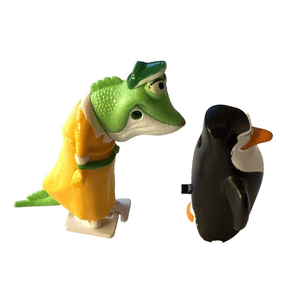 Madagascar Penguin Miss Crawly Lizard Sing Wind-Up 2014 2016 McDonald's - Picture 2 of 6